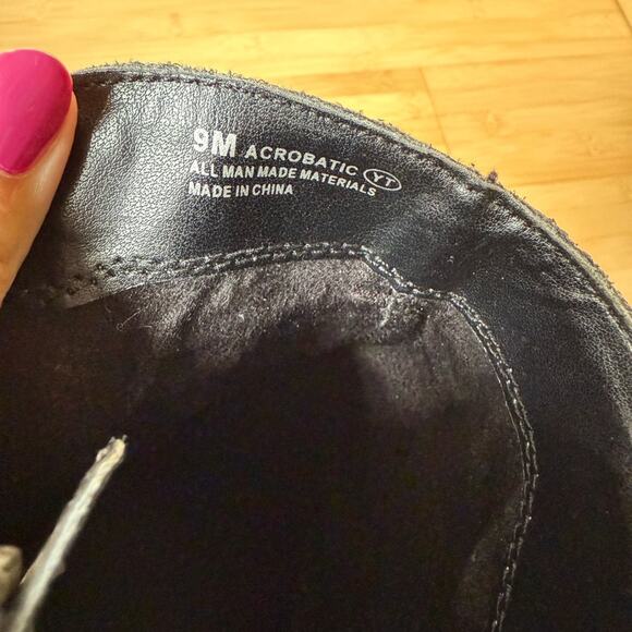 AEROSOLES ACROBATIC HEEL REST ANKLE BOOTS BLACK HEEL BOOTIES SIZE 9 - Picture 10 of 10